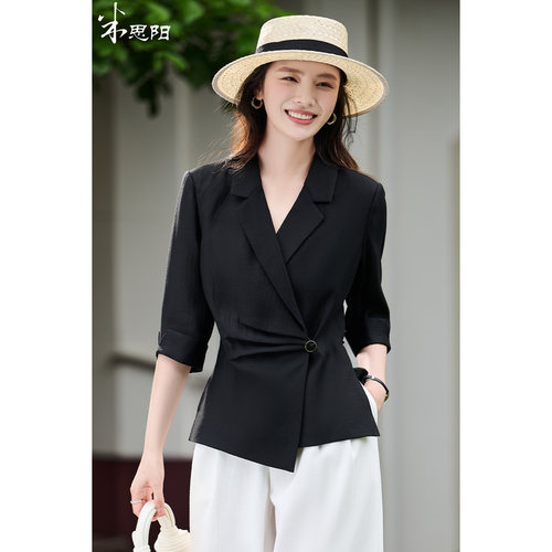【粉丝专享】夏季七分袖时尚简约通勤气质西服5M26BX1221