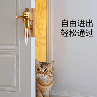 宠物自由出入门双向进出猫门洞猫咪留门缝小狗通用卧室开关门