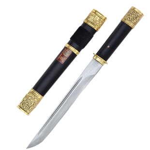 正品龙泉宝剑龙骧短刀短剑花纹钢刀具防身冷兵器刀剑未开刃旗舰店