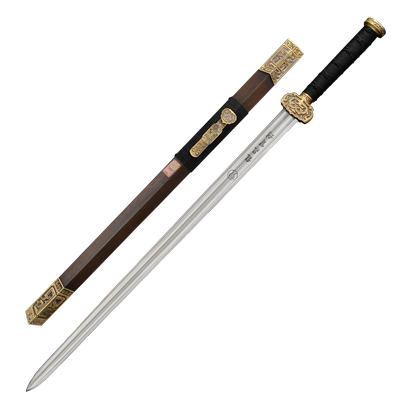 龙泉宝剑帝王剑花纹钢大瓦面