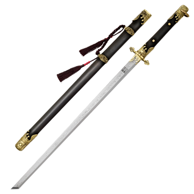 龙泉宝剑黄铜李治酸枝木黄铜装