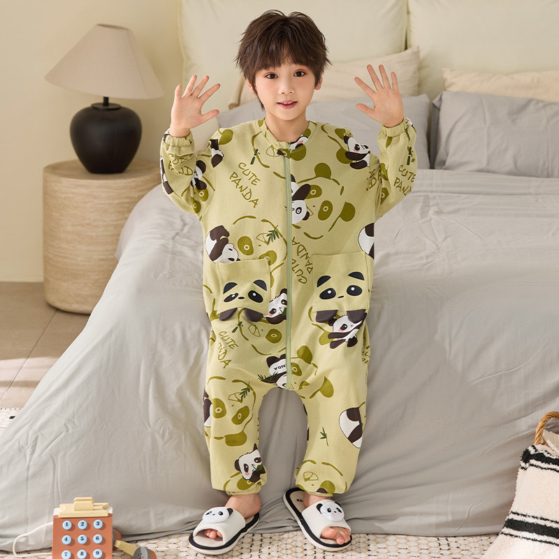 儿童连体爬行服春秋季防着凉男童纯棉卡通睡衣2026新款家居服睡袋,童装/婴儿装/亲子装,家居服连体衣,淘宝优惠券,粉丝福利购,淘宝优惠卷