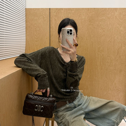 针织衫圆领蝙蝠袖短款防晒罩衫