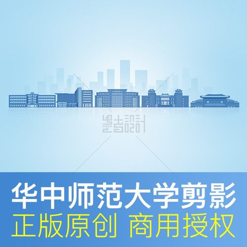 华东师范大学剪影PSD原创可商用