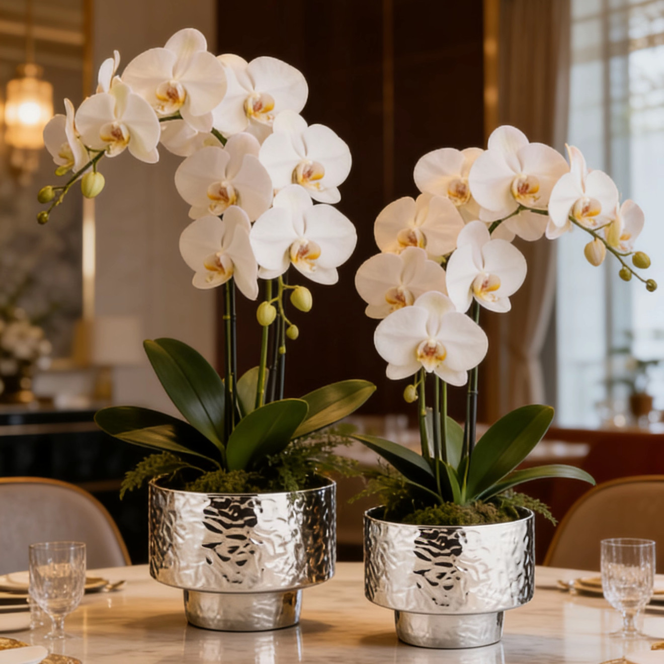 外贸轻奢北欧简约亮光银色网红创意电镀陶瓷花盆蝴蝶兰花盆,鲜花速递/花卉仿真/绿植园艺,花盆,淘宝优惠券,粉丝福利购,淘宝优惠卷