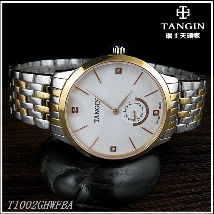 tangin瑞士情侣超薄石英表