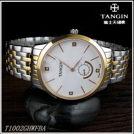 瑞士tangin天珺手表 男表石英表正品1002情侣超薄腕表T1002GHWFBA