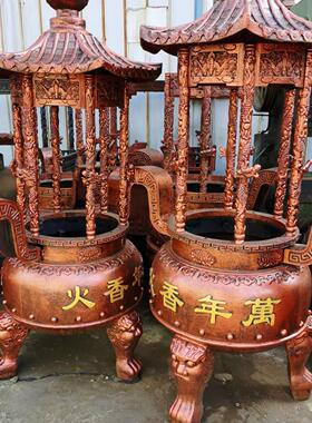寺庙祠堂香炉庭院摆件铸铁材质