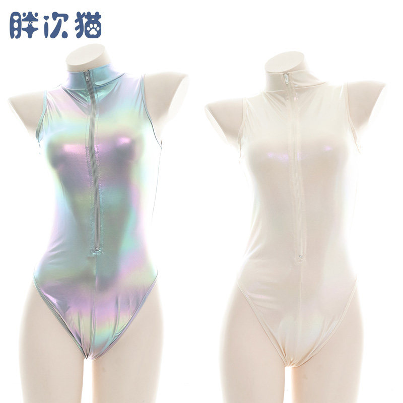 超酷哦~镭射水着 反光连体衣性感家居服睡衣泳衣泳装
