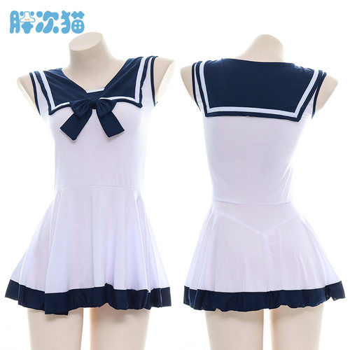 水手服睡裙蝴蝶结JK制服睡衣