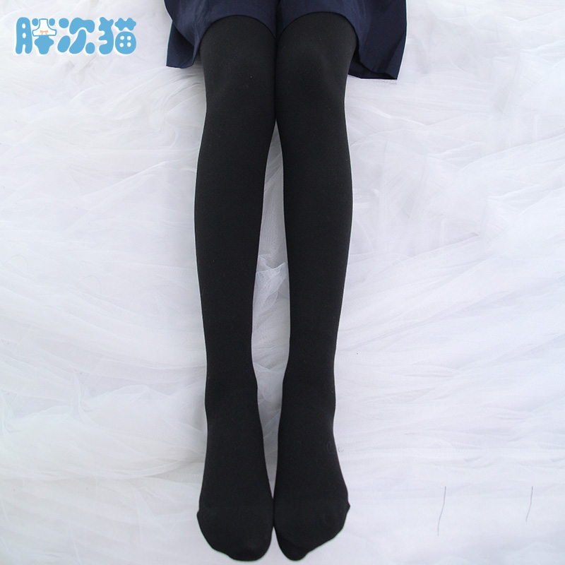 加绒加厚棉竖条纹连裤袜1600D