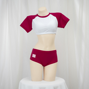 运动装 高品质体操服泳衣 泳装 性感短款 私房写真带胸垫锦纶 二次元