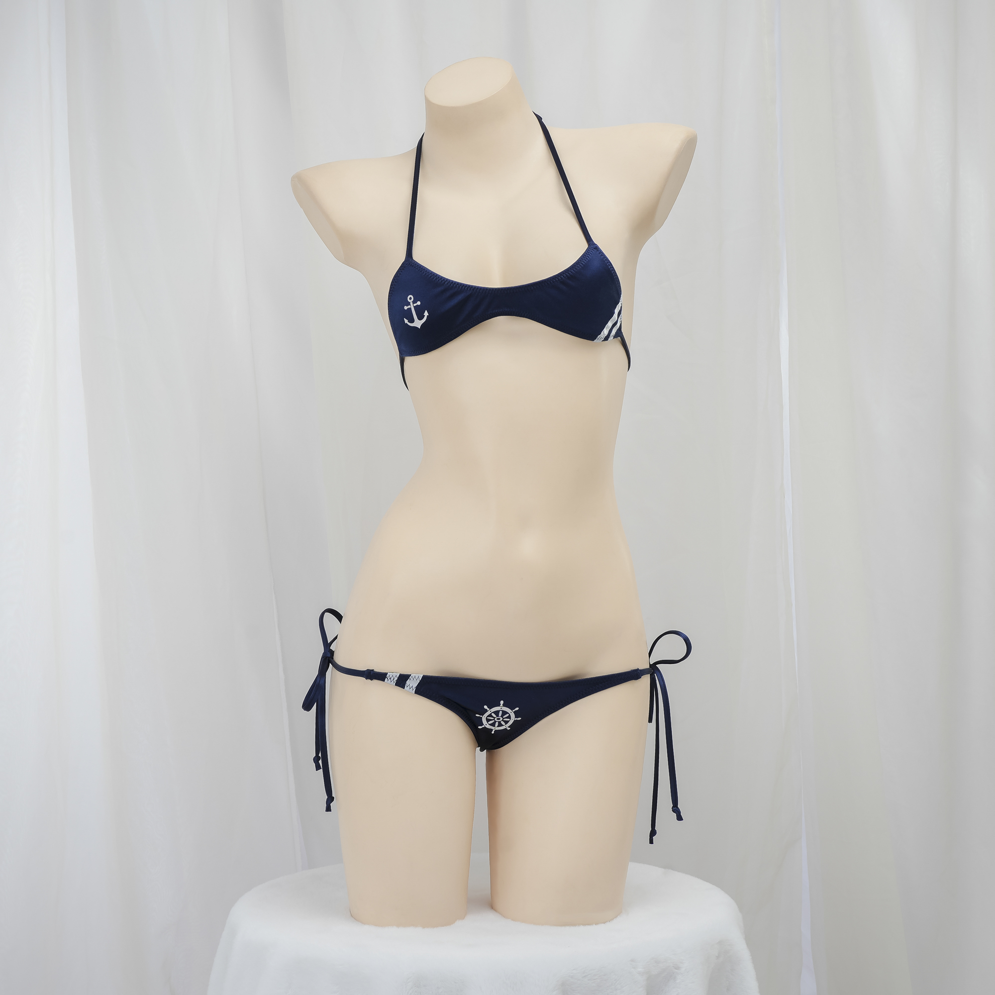 水手比基尼升级版 私房二次元迷你绑带内衣性感海军睡衣家居服