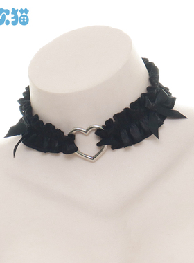 原创爱心腿环蕾丝花边项圈