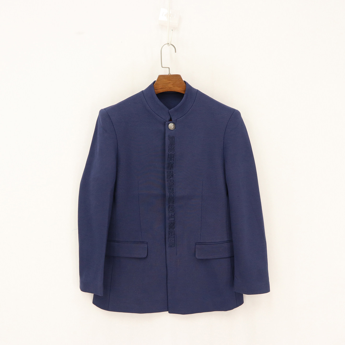 大童中式立领刺绣字母中长款外套