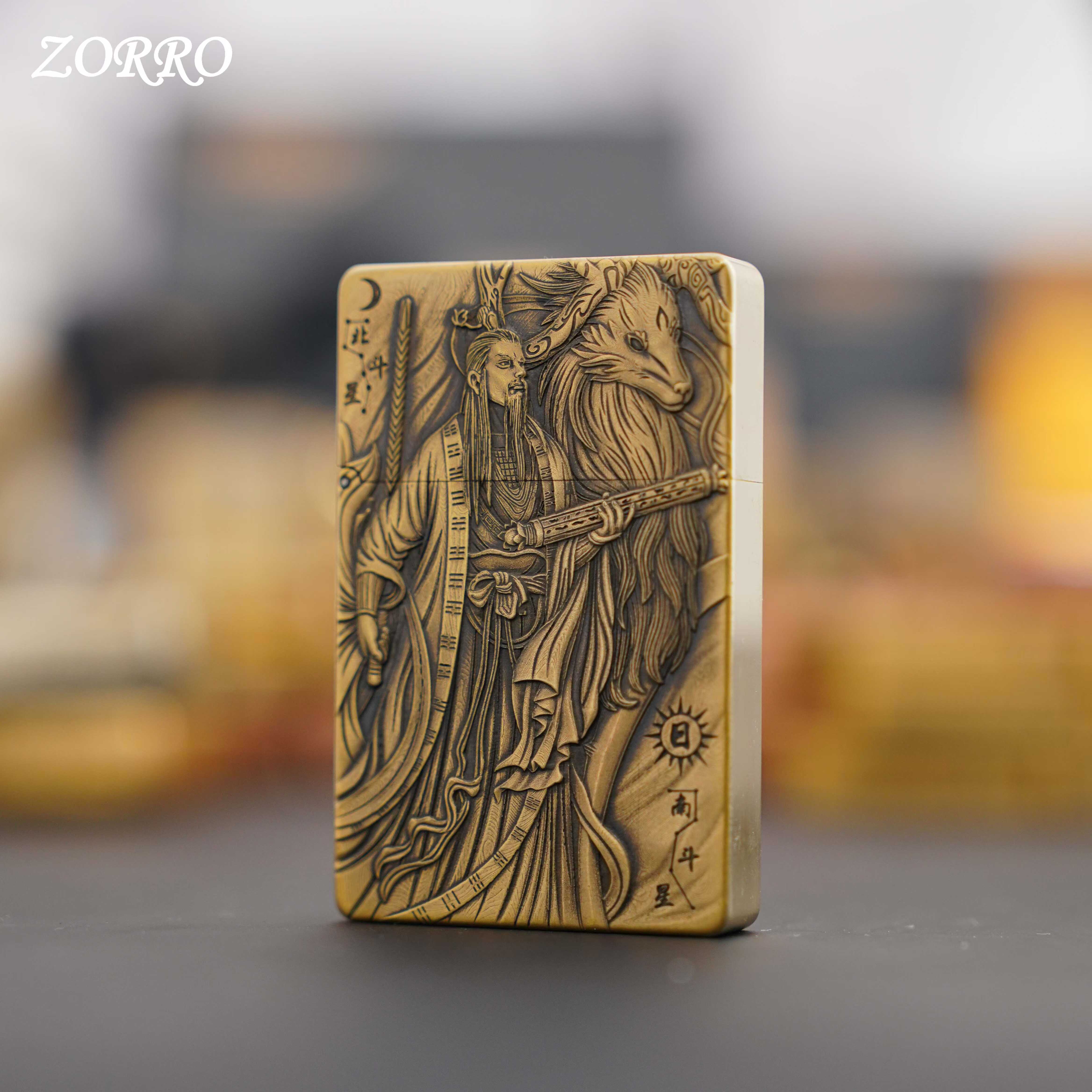 黄铜浮雕姜太公一体窄薄机zl8