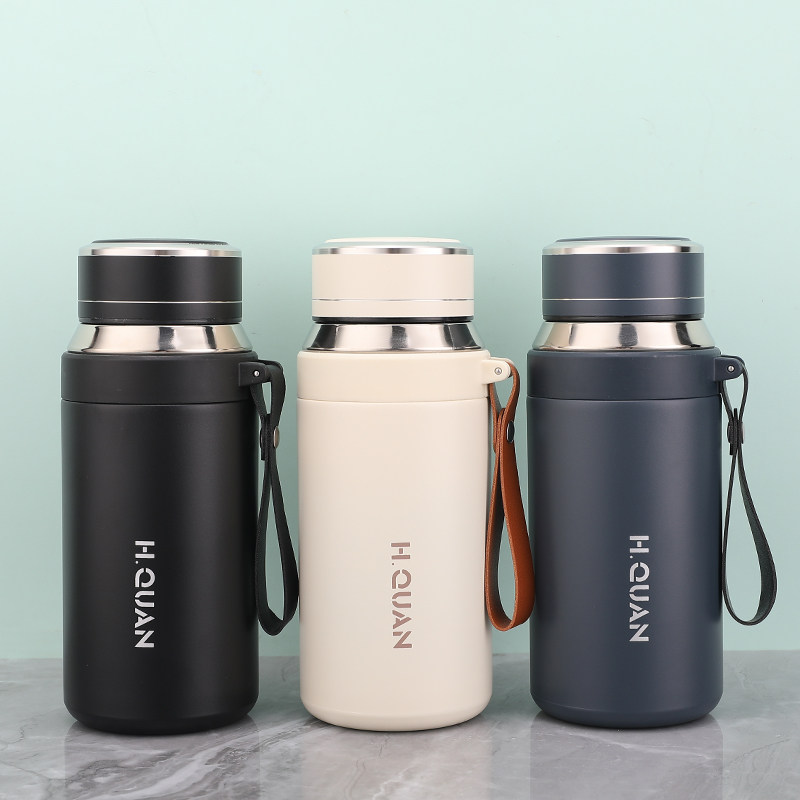 大口径保温杯316不锈钢短粗水杯子车载户外运动保温水壶商务办公