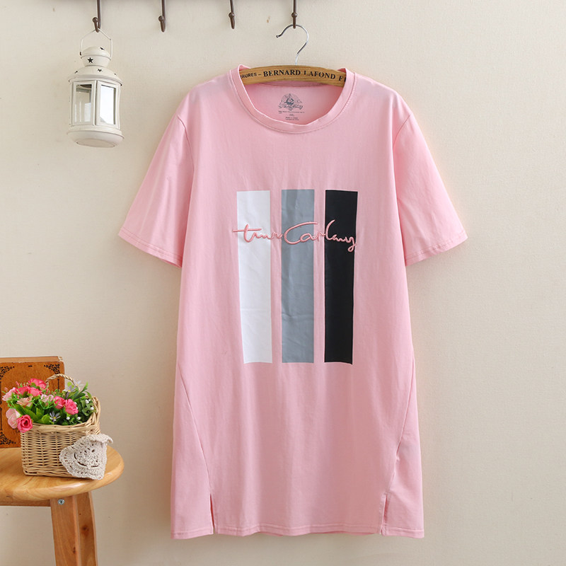 2019新款胖mm夏装纯棉女装上衣胖妹妹200斤宽松大码短袖长款t恤女在类目 女装/女士精品, 大码女装中 - 来自Buy2taobao.com提供专业的淘宝代购服务