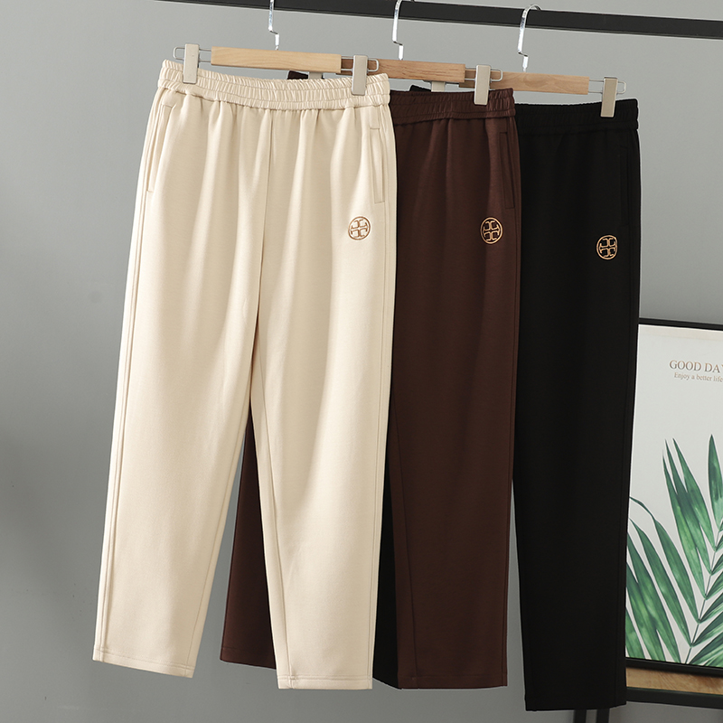 减龄九分裤女宽松200斤裤子