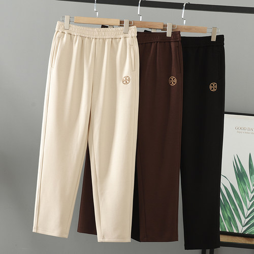 减龄九分裤女宽松200斤裤子