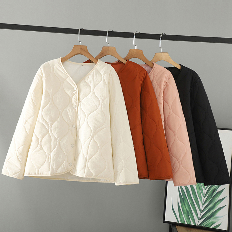 小棉袄女大码暗扣设计感小棉服