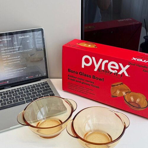 29.9元2个！康宁Pyrex琥珀色高硼硅双耳高硼硅玻璃高颜值