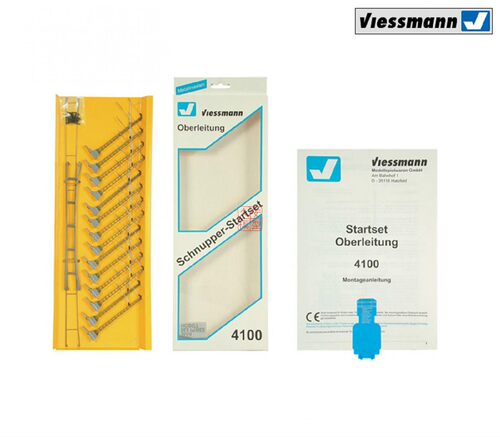 久安铁道1:87HO VIESSMANN 4100 接触网支柱x14+网线x14 入门套装