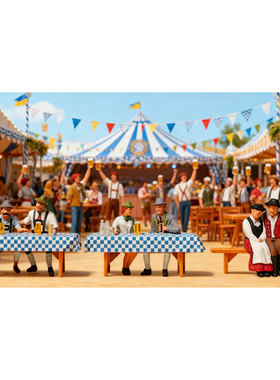 仿真人物 微缩小人 1:87 PREISER 10449 慕尼黑啤酒节 II