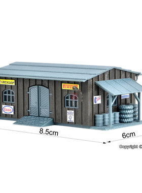 久安铁道 沙盘建筑模型 1:160N比例 Vollmer 47555汽车修理店