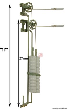 久安铁道1:160N比例模型VIESSMANN 4373 接触网张紧系统