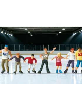 久安铁道 仿真人物 微缩小人 1:87 PREISER 10496 学习轮滑的小孩