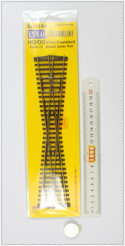 久安铁道 PECO 专业火车轨道CODE75 SL-E194 长交叉 金属岔心