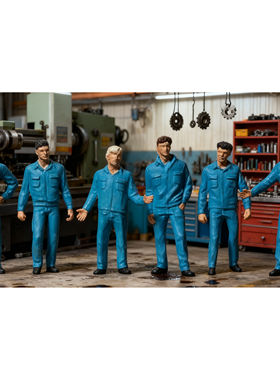 久安铁道 仿真人物 微缩小人 1:87 PREISER 14031 机修工