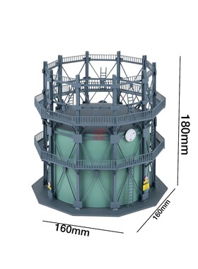 久安铁道沙盘建筑模型1:87HO FALLER 130157 储气罐和管道