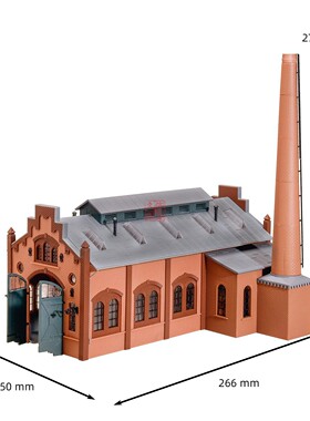 久安铁道沙盘建筑模型1:87HO FALLER 120159 机车车库发动机车间