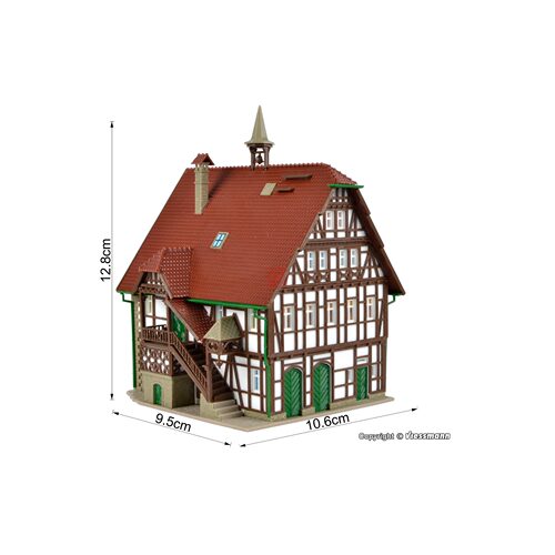 久安铁道沙盘建筑模型1:160N比例Vollmer47735Kochendorf的市政厅
