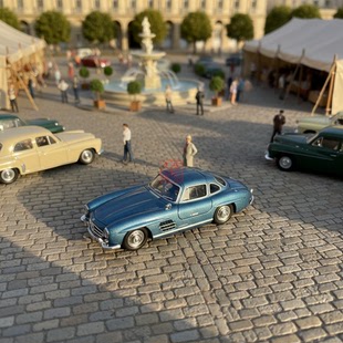 久安铁道汽车模型1:87Herpa 430975-002 奔驰300SL Gullwing