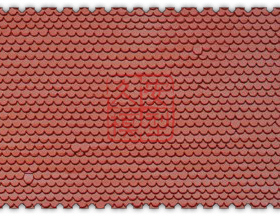 PECO WILLS 模型场景1:87 SSMP207 圆形瓦 屋顶 130*75mm 4片