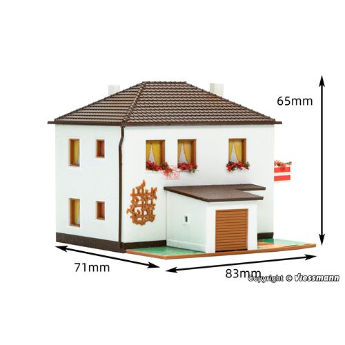 久安铁道沙盘建筑模型1:160N比例VOLLMER 47702 独栋小楼