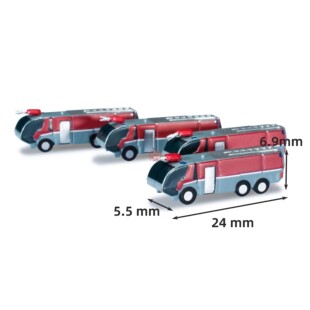 机场配件 HERPA 1:500 520867 机场消防车四辆