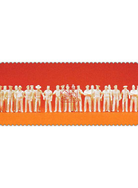 仿真人物 素体小人 1:87 PREISER 16345 无涂装 各国警察24名