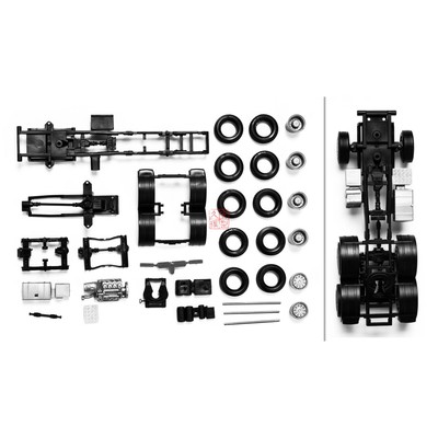 久安铁道 Herpa拼装 1:87 083492 斯堪尼亚三轴6X6底盘 含2套