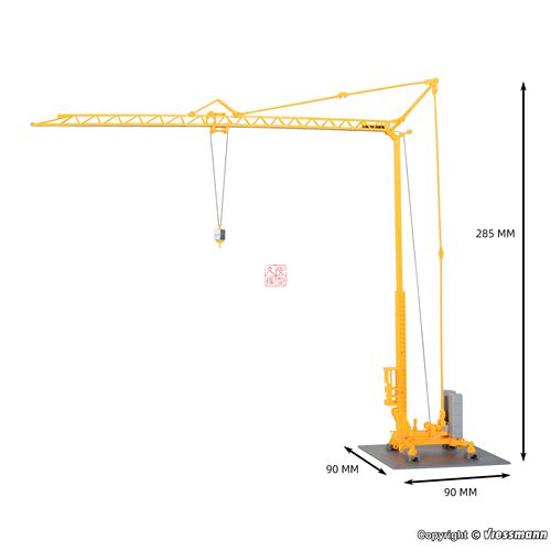 久安铁道沙盘建筑模型1:87 HO比例KIBRI 10390 快速装配式起重机
