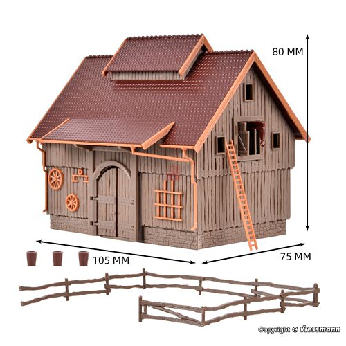 久安铁道沙盘建筑模型1:160N比例VOLLMER 47722 山间牧场 带绵羊