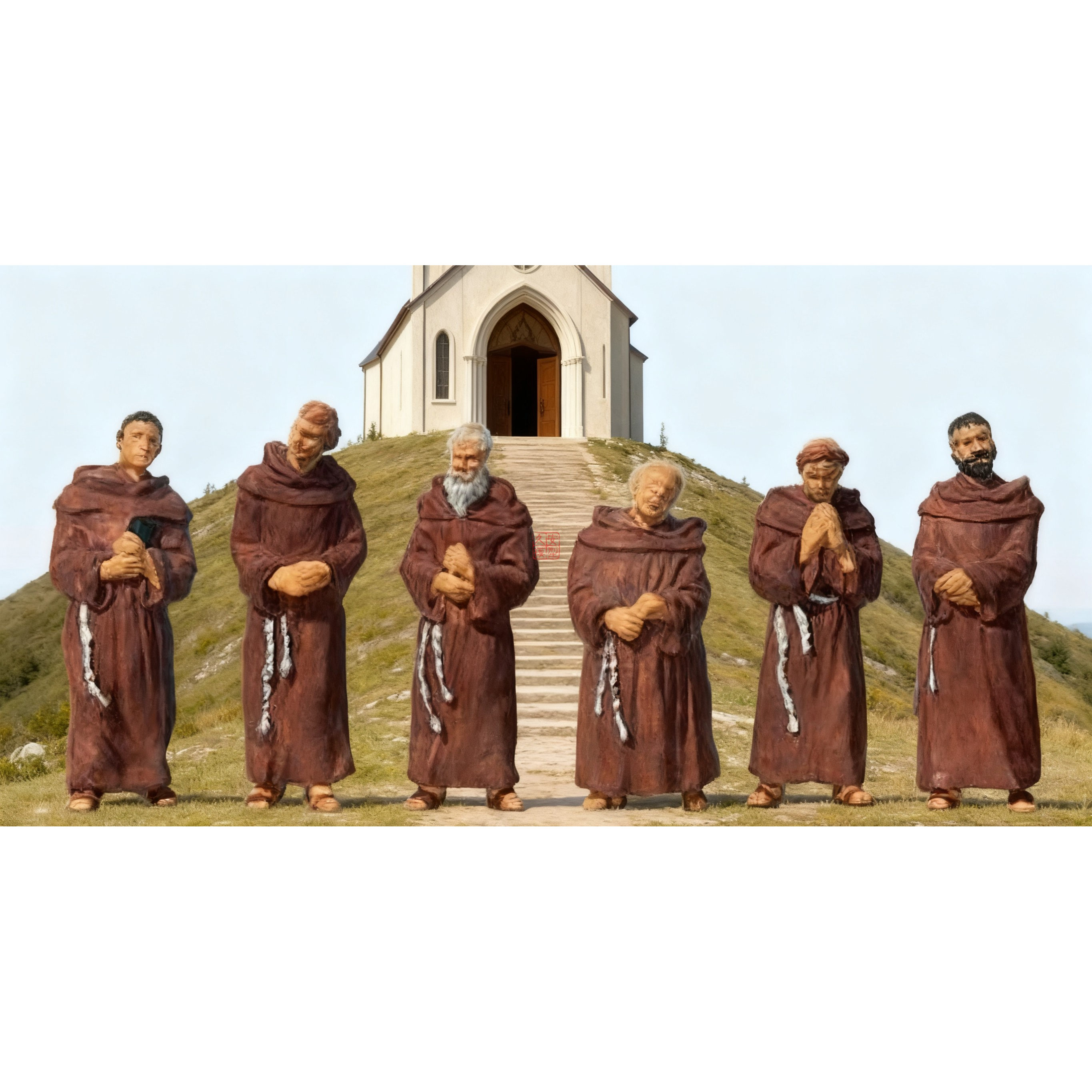 久安铁道 仿真人物 微缩小人 1:87 PREISER 10198 方济会的修道士