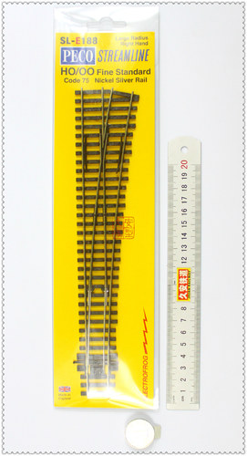 久安铁道 PECO 专业火车轨道CODE75 SL-E188 大号右岔 金属岔心
