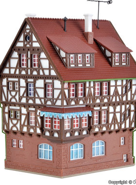 久安铁道沙盘建筑模型1:160N比例 VOLLMER 47756 半木结构四层楼