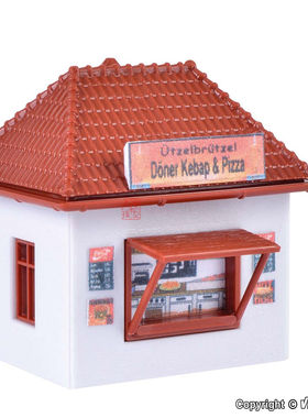 久安铁道沙盘建筑模型1:160N比例VOLLMER 47618小吃店烤肉/披萨店