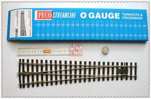 PECO 火车模型轨道 O比例1:43.5 SL-E792BH 中号道岔左开CODE124