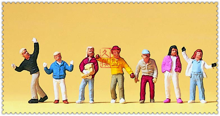 久安铁道 仿真人物 微缩小人 1:87 PREISER 10183 小孩子